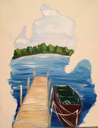 Michigan Summer Downtown Gr Location Michigan Art Camping Art Summer Painting