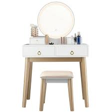 Ratings, based on 86 reviews. Costway Makeup Vanity Table Set 3 Color Lighting Modes Jewelry Divider Dressing Table Walmart Canada