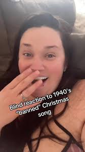 Blind reaction to 1940's “banned” Christmas song #funny #christmassong...