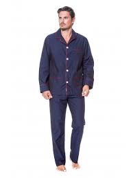 Pyjama, chemise de nuit et maille. Pyjama En Coton Bleu Fonce Pour Homme The Cocoonalist