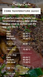 Roasting Core Temperature Guide Cooking Kitchen