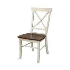 Shop furniture, home décor, cookware & more! Set Of 2 X Back Chairs With Solid Wood Seats Antiqued Almond Espresso International Concepts Target