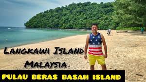 It has sandy beaches, palm trees and clear shallow water. Langkawi Island Malaysia Pulau Beras Basah Beach White Sand Beach Island Hopping Tour Langkawi Youtube