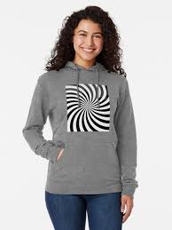 Optical Illusion Swirl Black And White Lightweight Hoodie By Mademesmile Lightweight Hoodie Cool T Shirts Hoodies