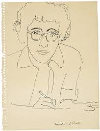 Portrait Of Joe Brainard By Fairfield Porter Contour Drawing Fairfield Porter Portrait