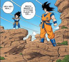 The two appear evenly matched, but both are hiding their true strength. Dragon Ball Team On Twitter Goku Vs Vegeta Manga A Color Dragon Ball Z Dragon Ball Super Dragon Ball Super Broly