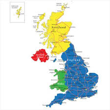 Niederländisch ausgabe | von collectif | 9 . England Schottland Wales Und Nordirland Karte Leinwandbilder Bilder Leeds Hebrides Belfast Myloview De