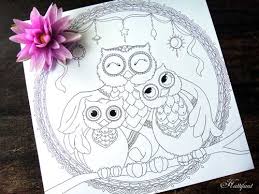 Download this free printable owl coloring page. Mama And Baby Owl Love Coloring Page Hattifant