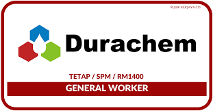 Apply for durachem sdn bhd's jobs today and start your dream job tomorrow. Jawatan Kosong Terkini Durachem General Worker Kerja Kosong Kerajaan Swasta
