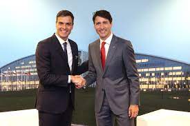 But he's always had an. File Pedro Sanchez Perez Castejon With Justin Trudeau In Brussels 2018 Jpg Wikimedia Commons
