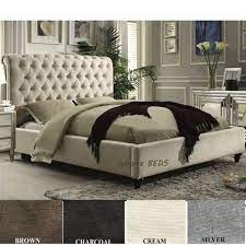 The tube surface powder coating, which avoiding rusty in a long period. Admire Beds New Rome Quality Upholstered Chesterfield Design Sleigh Bed Frame In Luxurious Cream Naples Suede British Velvet Fabric 4ft6 Double Size Energy Class A Buy Online In Burkina Faso At Burkinafaso Desertcart Com