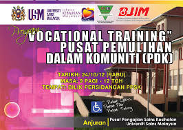 Menerusi skype bersama pensyarah kanan, pusat pengajian sains farmasi, universiti sains malaysia, dr leow chiuan yee. Latihan Pekerjaan Oku Intelek Voc Training Ppsk Posts Facebook