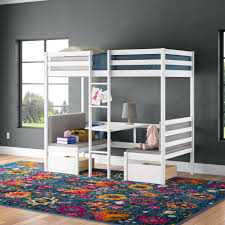 Ok, we searched and searched for the best bunk bed to fit our style, requirements and budget and settled on this one. Isabelle Max Bain Twin Loft Bed With Desk And Drawers Reviews Wayfair