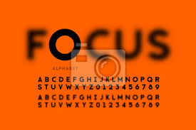 Simply enter your text, select a color and text effect, and hit generate button. In Focus Style Font Design Alphabet Letters And Numbers Fototapete Fototapeten Lebendige Buchdruck Typografische Myloview De