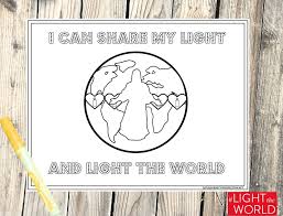 Lighttheworld Coloring Page Great For Primary Nursery And Fhe Lds Lessons Helps Life S Journey To Perfection Lds Lessons