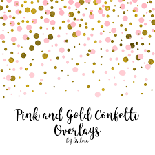 Pink And Gold Confetti Overlays Gold Confetti Transparent Png Etsy In 2021 Photo Overlays Pink And Gold Overlays