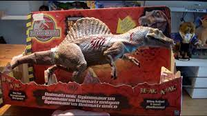 The jungle themed display base also includes pieces of cooper's downed plane. 2001 Hasbro Jurassic Park 3 Animatronic Spinosaurus Action Figure Review Youtube