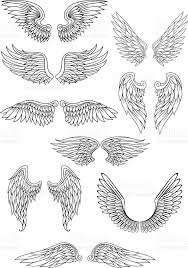 Heraldische Vogel Oder Engelsflugel Stellten Lokalisiert Auf Weiss Fur Fromme Ein Engel Flugel Tattoo Flugel Zeichnung Engelsflugel Zeichnung