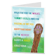 All these card templates are printable too! Birthday Card From The Dog For The Owner Lover Quirky Pet Theme Perfect For Men Women Mum Dad Husband Wife Quirky Funny Design Amazon In Office Products