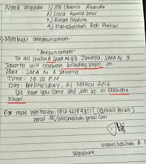 Check spelling or type a new query. Review Contoh Announcement Text Karya Sma Negeri 1 Ngemplak Boyolali Kelas 10 Bahasa 4 Materi Sekolah Dan Kuliah