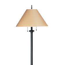 Chic, bold, and classy, that's the hilton floor lamp from lumisource. Paper Wrapped Tapered Shade Double Chain Floor Lamp Brown And Metal Gray Overstock 31684757