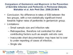 1 Mupirocin Vs Gentamicin In The Prevention Of Pd Related