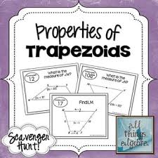 Trapezoids Scavenger Hunt Scavenger Hunt Trapezoid Geometry High School