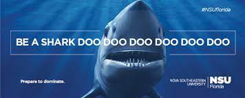 At nsu, we create sharks. Be A Shark Billboard Case