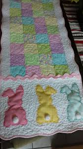 Easter Bunny Table Runner With Cute Bunny Tails Easter Bunny Table Easter Table Runners Easter Table Runner Pattern