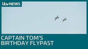 The world war two passed more than £30m in donations on his birthday, after he initially set out to raise £1,000 by walking 100 laps of his garden. Captain Tom Moore S 100th Birthday Flypast Itv News Youtube