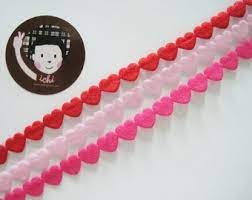Pink Heart Trim Etsy