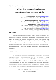 So please help us by uploading 1 new document or like us to download Pdf Mejora De La Comprension Del Lenguaje Matematico Mediante Una Accion Tutorial