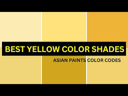 Best Yellow Color In Asian Paints