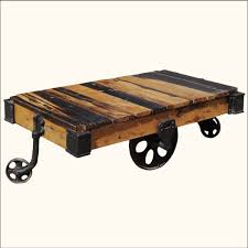 Rustic Reclaimed Wood Rolling Factory Cart Coffee Table Cart Coffee Table Coffee Table With Wheels Industrial Coffee Table