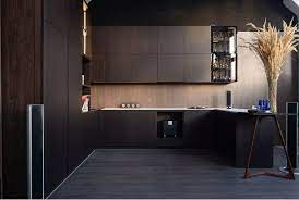 Depending on the amount of light coming in your kitchen space, you can opt for a light or a. China Foshan Lecong Dark Grey Color And Modern Kitchen Cabinet China Kitchen Cabinet