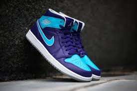 Air Jordan 1 Mid Purple Gamma Blue Hypebeast Air Jordans Sneakers Men Fashion Sneakers Men