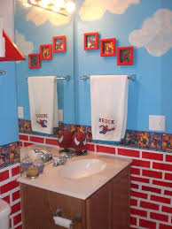 Shark bathroom wall art, kids bathroom, wash, flush, brush, splash, navy blue and gray decor, shark bathroom theme, shark art, boy bathroom set of 4 prints (frames not included) you can customize print to your own. Son S Spiderman Bathroom Bathroom Decor Bathroom Kids Man Bathroom