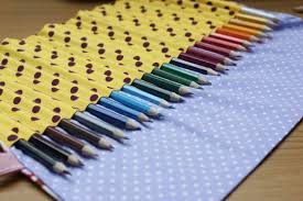 How To Make A Coloured Pencil Roll Pencil Case Tutorial Diy Pencil Case Pencil Roll