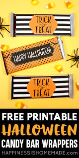 Enjoy this free printable candy bar wrapper for thanksgiving! Free Printable Halloween Candy Bar Wrappers Happiness Is Homemade