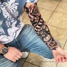 Amazing Artist Vladimir Drozdov Drozdovtattoo Awesome Clock Bio Mechanical Roses Tattoo Sleeve Sleeve Tattoos Rose Tattoo Sleeve Cool Arm Tattoos