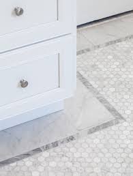Classic carrera marble bathrooms with gold. Pin En Mosaic Flooring