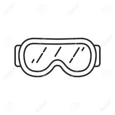 Black and white vector cartoon clip art illustration set of bears swimming and diving with goggles on. Clip Art Safety Goggles Drawing Hse Images Videos Gallery
