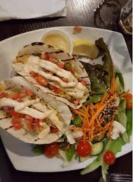 When all the fish pieces are fried, assemble your tacos. Fish Tacos Baked Haddock With Fresh Salad Nothing Fried Picture Of Olde Dublin Pub Charlottetown Tripadvisor
