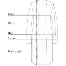 Luciana Wrinkle Free Cardigan With Zips Size Chart