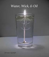 Water Wick Oil How To Make Your Own Braucherei Spirit Candle From Blessed Water And Cooking Oil Diy Candles Water Candle Candle Making