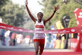 Between 1.35 hours and 1.55 hours. Yalemzerf Yehualaw Runs 2nd Fastest Half Marathon At Delhi Half Marathon