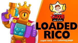 Grab your pen and paper and follow along as i guide you through these step by step drawing instructions. How To Draw Loaded Rico Brawl Stars Super Easy Drawing Tutorial With Coloring Page Youtube
