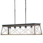 Briarwood 5-Light Black Chandelier with Rich Oak Accents P400221-031DICA Progress Lighting