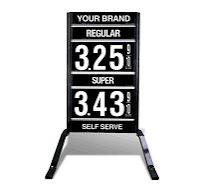 2 GRADES VXS210 SERIES FUEL PRICE SIGN WITH 12" FLIP DIGITS VERSA DISPLAY -  FREESTANDING - CURB STAND - MONUMENT STYLE