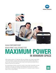 Konica minolta healthcare americas, inc. Calameo B W Print Solutions For Maximum Power In Minimum Space